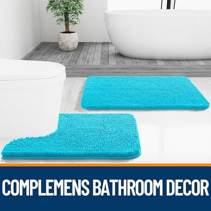 OLANLY Bathroom Rugs 30x20, Extra Soft Absorbent Chenille Bath Rugs