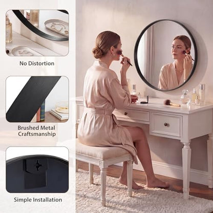 Sweetcrispy Bathroom Circle Mirror 20 in, Vanity Wall Mirror for Over Sink