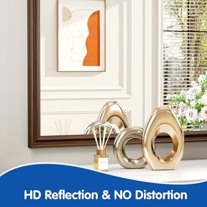 WEER Brown Bathroom Vanity Mirror 48x30 Inch