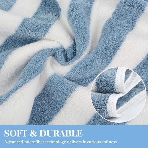 KinHwa Hand Towels for Bathroom, Microfiber Face Towels, 16x30 Inch, 4 Pack