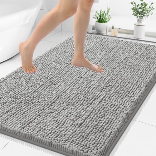 Smiry Bathroom Rugs 40X32, Luxury Chenille Extra Soft Absorbent Bath Mat