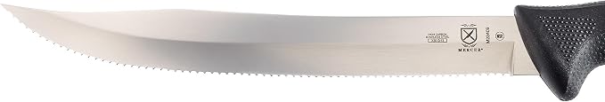 Mercer Culinary Millennia Black Handle Scalloped Utility Slicer, 9-Inch