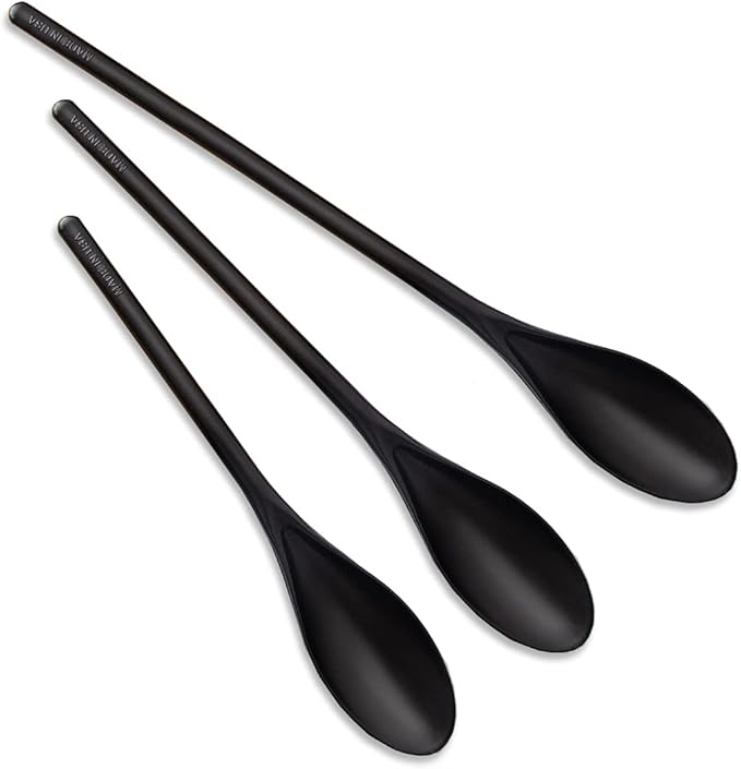 Rada Cutlery 3-Piece Mixing Spoons Set (B311), BPA-Free Non-Scratch, Small 9.88ʺ, Medium 11.75ʺ, Large 13.75ʺ
