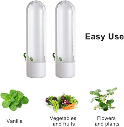 Herb Keeper for Refrigerator 2 Pack, Clear Vertical Cilantro Container with Water Base, 3.35 x 2.56 x 9.84 In ABS Herb Saver for Parsley Mint Basil, Fridge Door Storage