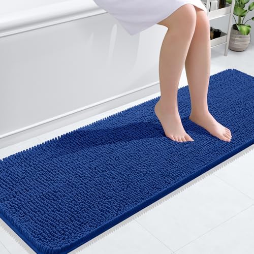 OLANLY Bathroom Runner Rugs 59x20, Extra Soft Absorbent Chenille Bath Rugs
