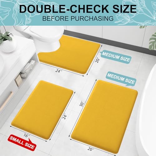 Smiry Memory Foam Bath Mat 30x20, Extra Soft and Absorbent Bathroom Rugs