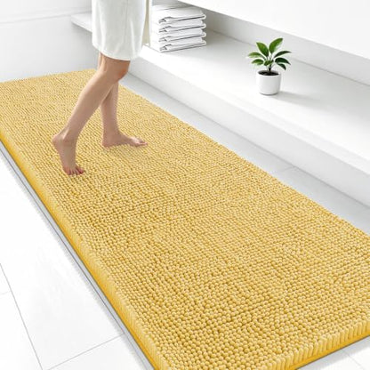 Smiry Bathroom Rugs 47X24, Luxury Chenille Extra Soft Absorbent Bath Mat