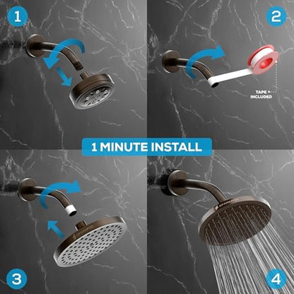 SparkPod Rain Shower Head, 8 Inch Round, Vintage Oil-Rubbed Bronze Finish