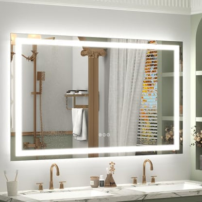 48x30 Inch LED Lighted Bathroom Vanity Mirror for Wall