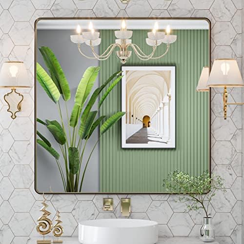 LOAAO 36"X36" Bronze Bathroom Mirror