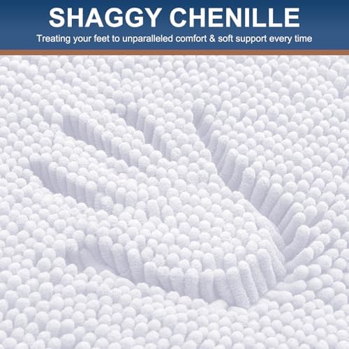 Smiry Round Bathroom Rugs 30X30, Chenille Extra Soft Absorbent Bath Mat