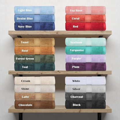 SUPERIOR Egyptian Cotton Pile Heavyweight Bath Sheet, 2 Piece Set, Stone