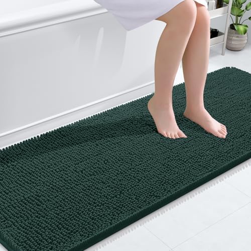OLANLY Bathroom Runner Rugs 70x24, Extra Soft Absorbent Chenille Bath Rugs
