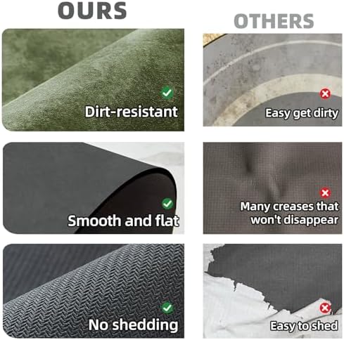 TYUU Thin Bath Mat, Bathroom Rugs Non Slip Washable, 24x48 Sage Green