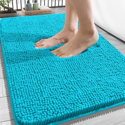 OLANLY Bathroom Rugs 34x21, Extra Soft Absorbent Chenille Bath Rugs