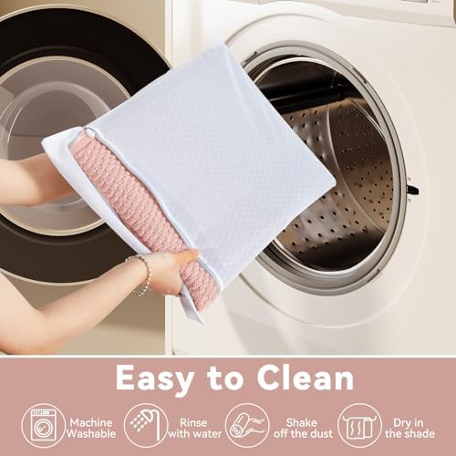 Triohero Large Bathroom Rugs Non Slip Washable Bath Rugs Super Absorbent Bathroom Rug Thin Quick Dry Low Pile Bath Mats, Pink 36"x48"