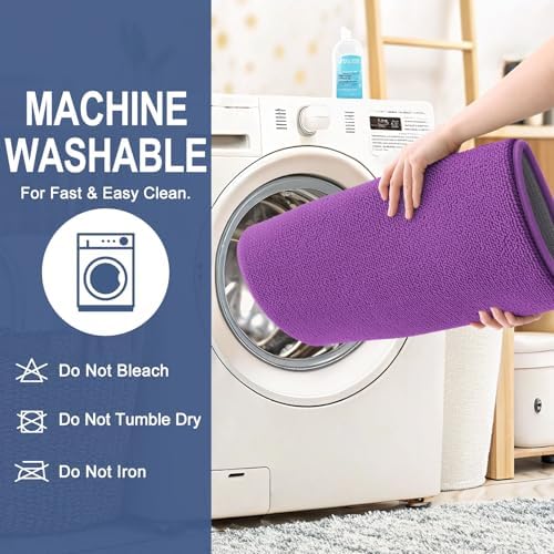 OLANLY Thick Memory Foam Bathroom Rugs 30x20, Absorbent Bath Mat, Purple