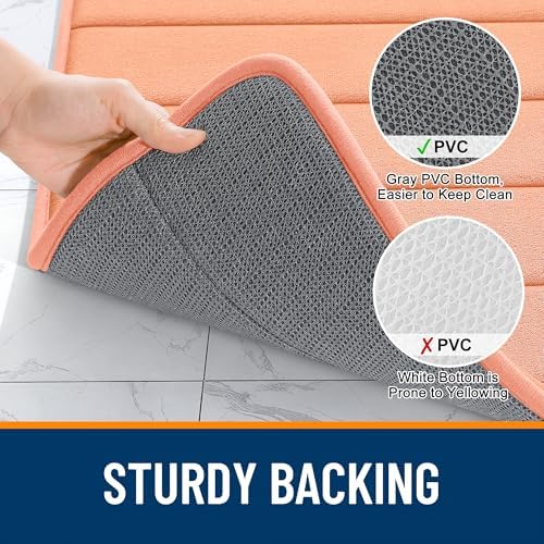 OLANLY Memory Foam Bath Mat 34x21, Super Soft and Absorbent Bathroom Rugs