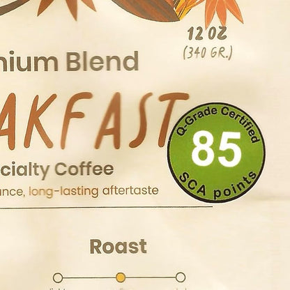 New Orgaanika Andes Breakfast 12oz | Gourmet Coffee Blend | Coarse Ground | Medium Roast | Specialty Organic | Best for French Press & Cold Brew Coffee, well balanced, bulletproof flavor, aroma and body. (bag 12oz.) | Loyalty Reward Inside the Bag (see...