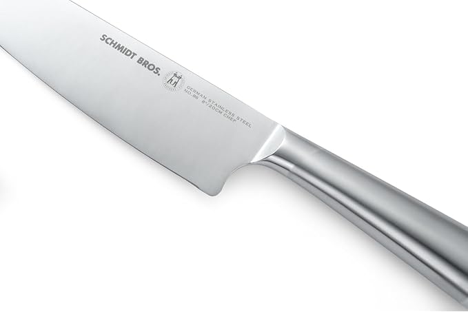 Schmidt Brothers - Atlas Series - 7-Piece Knife Set, High-Carbon Stainless Steel Cutlery with Natural Wood Knife Block