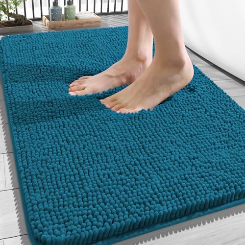 OLANLY Bathroom Rugs 34x21, Extra Soft Absorbent Chenille Bath Rugs