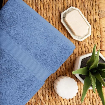 SUPERIOR Egyptian Cotton Ultra Plush & Absorbent, 10 Piece Set, Denim Blue