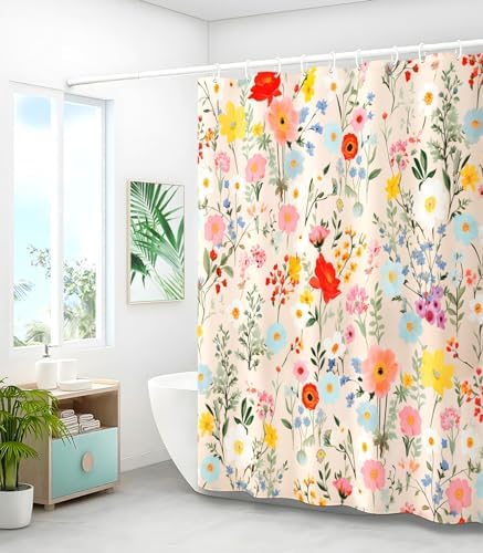 Bathroom Shower Curtain Cute Cortinas para Baño 72 x 72, Yellow