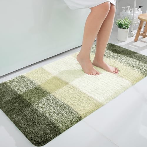OLANLY Bathroom Runner Rug 45x27, Extra Soft Absorbent Microfiber Bath Rugs