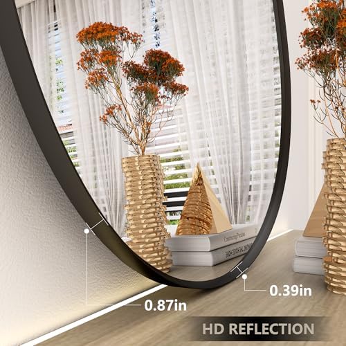 20x32 Inch Black Irregular Wall Mirror