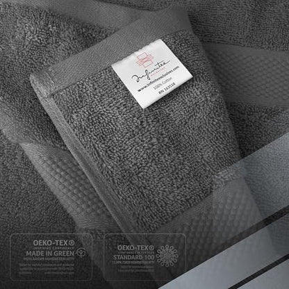 Infinitee Xclusives 100% Ring-Spun Cotton Bath Towels for Bathroom - Pack 4