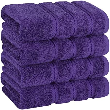 American Soft Linen 100% Cotton Luxury Turkish Towels, 4 PC Hand Towel Set