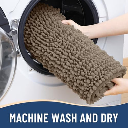 Arotive Bathroom Rugs Mat 44x24, Soft Absorbent Chenille Shaggy Bath Mat