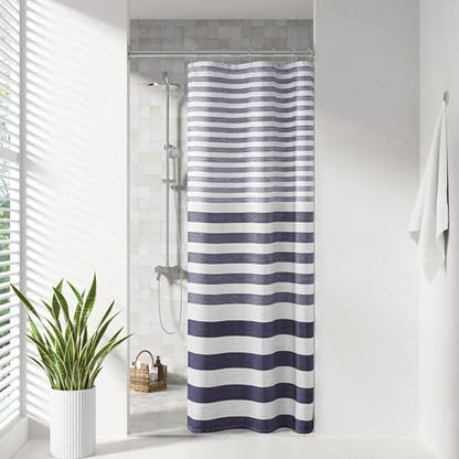 Madison Park Stall Shower Curtain for Bathroom, Grey Ombre, 36" x 72"