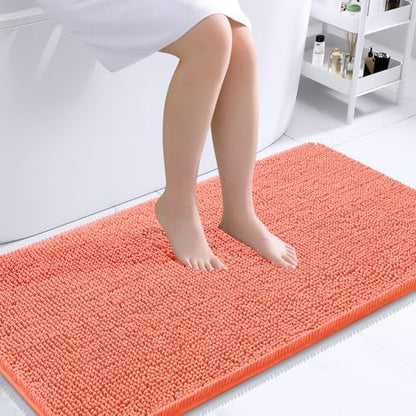 OLANLY Bathroom Runner Rugs 40x24, Extra Soft Absorbent Chenille Bath Rugs