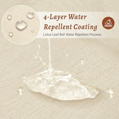 WONICY No Hook Shower Curtain with Snap-in Liner, Cream, 71 x 74