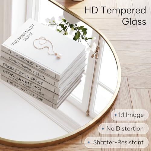 Sweetcrispy Oval Bathroom Wall Mirror, Vanity Mirror, 24x36 Inch