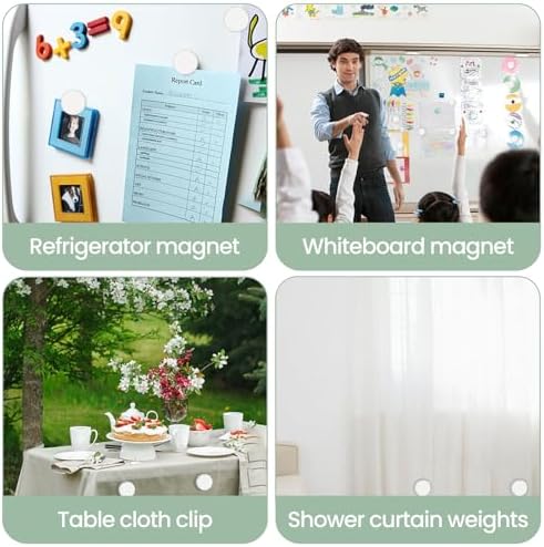 YixangDD 8 Pack Shower Curtain Weights, Silicone Covered Curtain Magnets