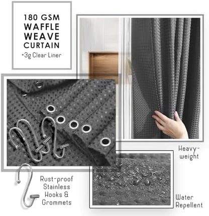 Clara Clark Bathroom Set, Shower Curtain Set, Bathroom Accessory Set