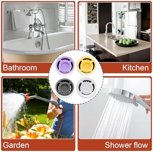 4pcs Shower Head Flow Restrictor, 1.5/1.8/2.5/3.0 GPM