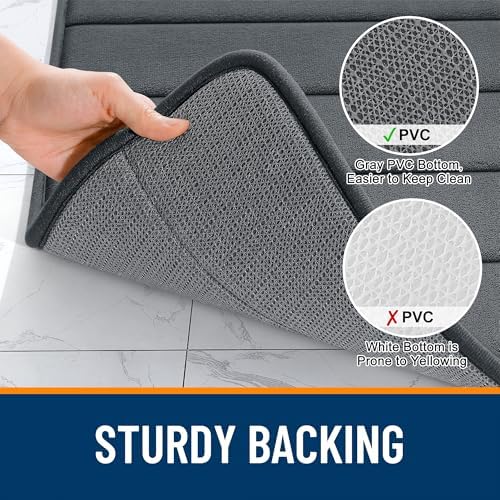 OLANLY Memory Foam Large Bath Mat 40x32, Super Soft Absorbent Bathroom Rugs