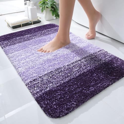 OLANLY Small Bathroom Rugs 35x16, Extra Soft Absorbent Microfiber Bath Rugs