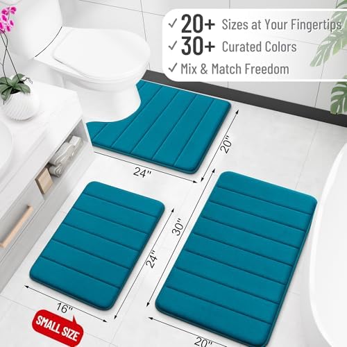 OLANLY Memory Foam Bath Mat 32x20, Super Soft and Absorbent Bathroom Rugs