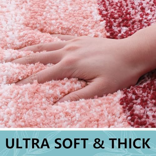 Arotive Microfiber Bathroom Rugs, Shaggy Soft Absorbent Bath Rug, 36x24