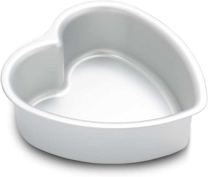 7 x 3 Inch Heart Shaped Cake Pans Set of 2, Aluminum Heart Cake Tin, Baking Cake Pan for Wedding, Party, Family Occasions, Chocolate, Bread. (Heart, 7 × 3 Inch Heart Cake Pan)