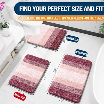 OLANLY Bathroom Rugs Mat 30x20, Extra Soft Absorbent Microfiber Bath Rugs