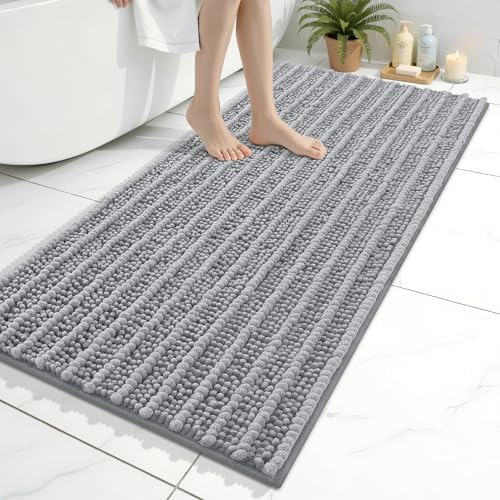 Arotive Bathroom Rugs Mat 45x27, Soft Absorbent Chenille Shaggy Bath Mat