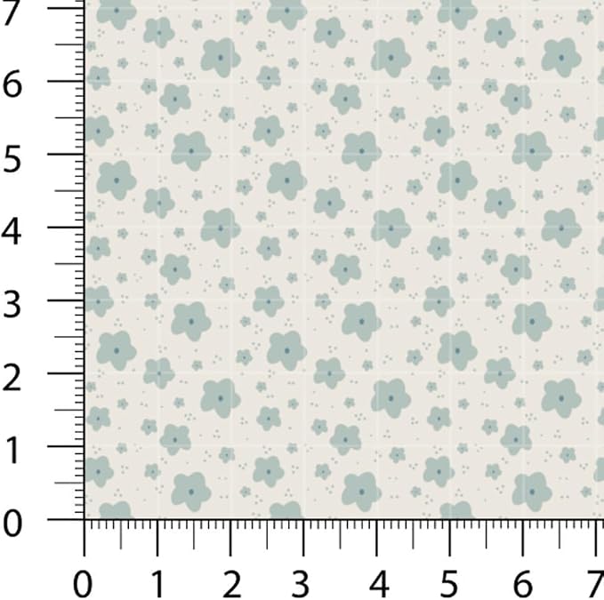Patchwork Fabric Panel 100x155 cm, 100% Cotton Satin, 6 Coordinated Pastel Floral & Dot Patterns, Soft Peach Green Quilting & Sewing Fabric (Soft Pastels, 6pcs 50x50cm)