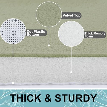 Smiry Memory Foam Bath Mat 47x17, Extra Soft and Absorbent Bathroom Rugs