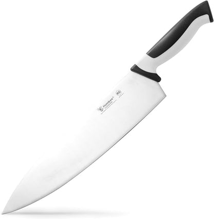 12-Inch Chef Knife, NSF Certified Razor-Sharp High Carbon Stainless Steel Blade – Ergonomic Color Coded Handle, Non-Slip Grip Kitchen Knife, DT-10 Series, White