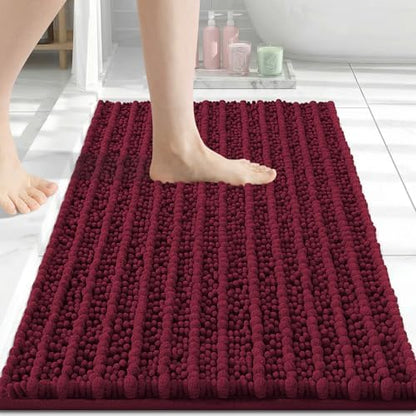 Arotive Bathroom Rugs Mat 24x16, Soft Absorbent Chenille Shaggy Bath Mat